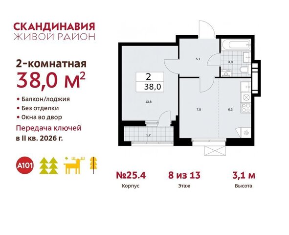 метро Коммунарка ТиНАО жилой комплекс Скандинавия, 25. 4 фото