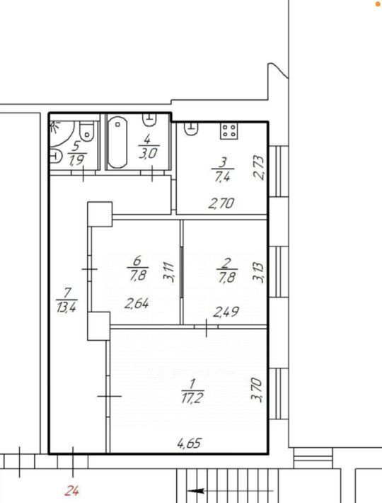 квартира г Челябинск р-н Курчатовский ул Островского 2 фото 2