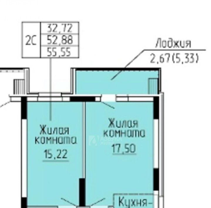 квартира городской округ Люберцы п Жилино-1 2-й кв-л, Котельники, 1к 2 фото 2