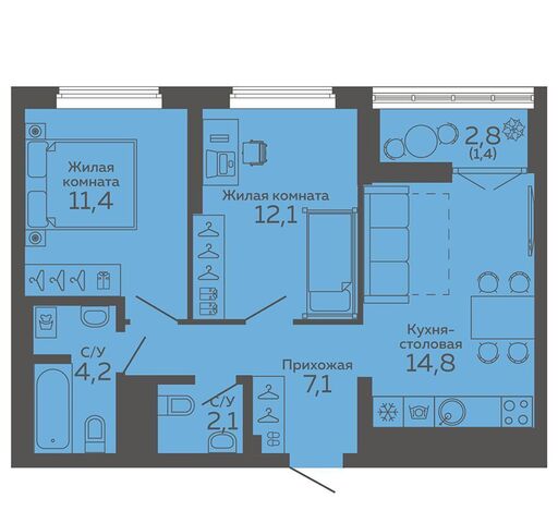 р-н Чкаловский Чкаловская ул 8 Марта 204г ЖК Botanika Green House фото