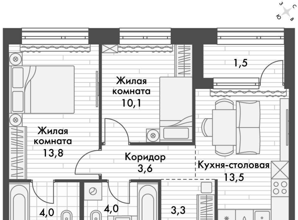 квартира г Владивосток р-н Ленинский ул Крылова 10 ЖК «Философия» фото 1