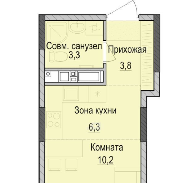 квартира г Казань р-н Приволжский ЖК «Парк Маяк» Аметьево, Паркмаяк жилой комплекс фото 1