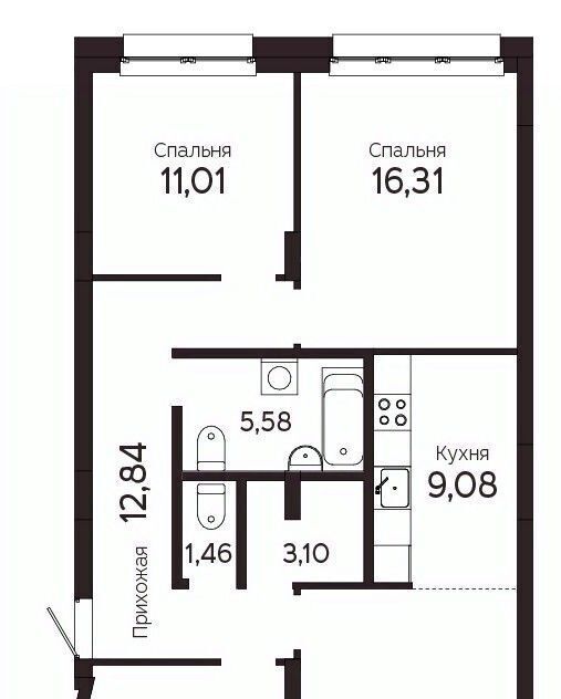 квартира г Томск р-н Советский пр-кт Комсомольский 48б фото 1