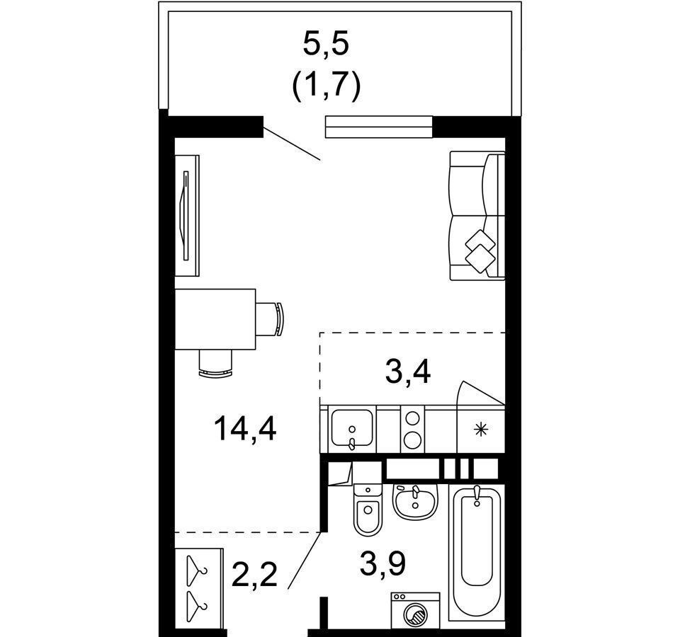 квартира г Сочи р-н Адлерский ул Искры 1 д. 66/10 фото 11