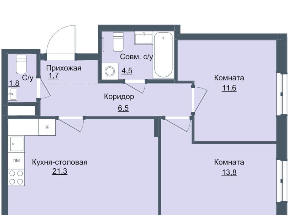 квартира г Ижевск р-н Октябрьский Северо-Западный ЖК «Истории» жилрайон, 4-й мкр фото 1