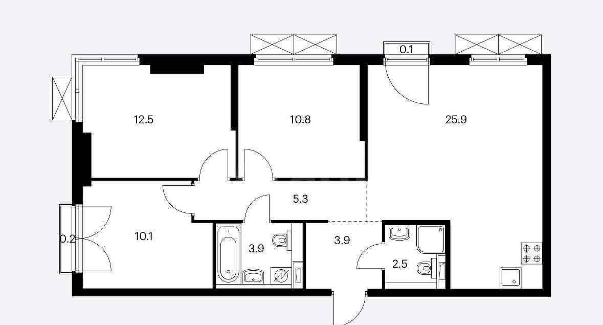 квартира г Москва метро Бутырская ЖК Руставели 14 к 2. 6 фото 5