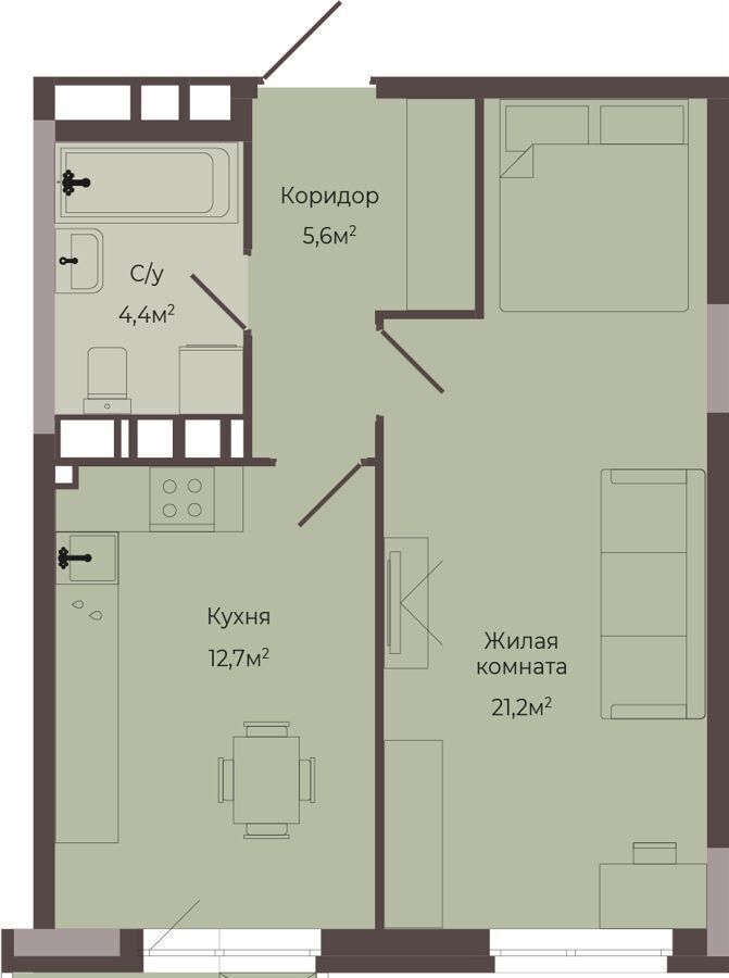 квартира г Нижний Новгород Парк культуры ул Комсомольская 38а фото 1