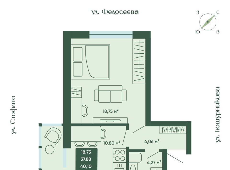 квартира г Новосибирск Золотая Нива фото 1