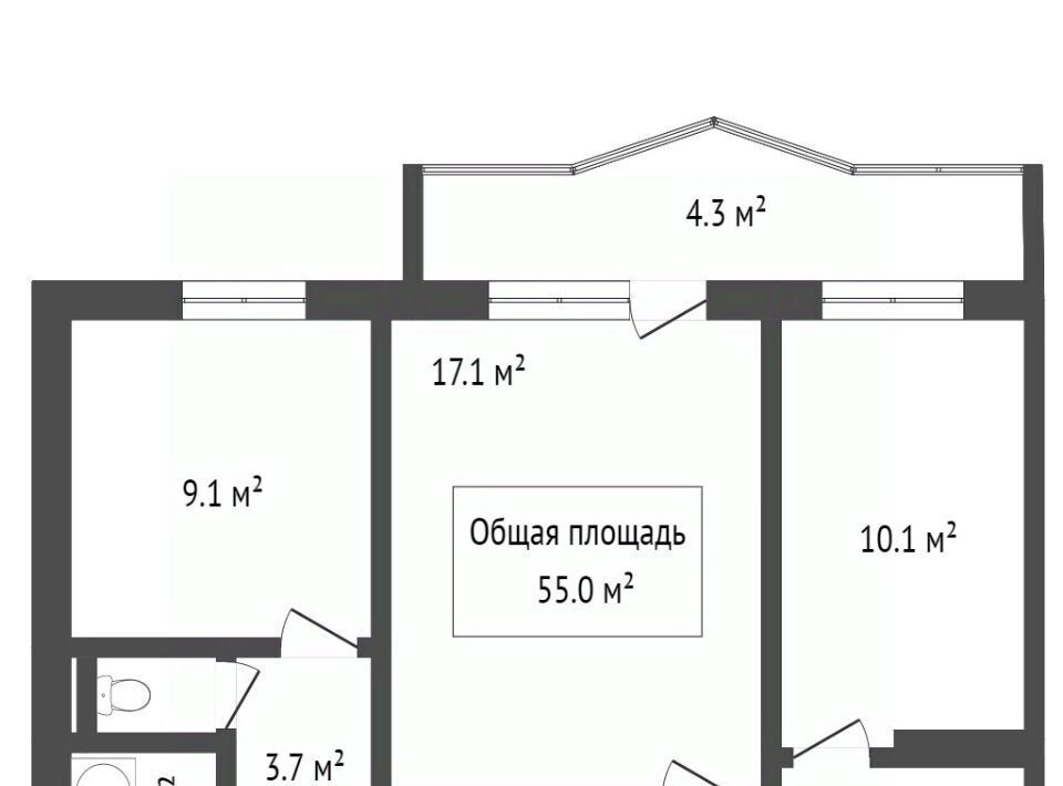 квартира г Томск р-н Октябрьский ул Герасименко 3/14 пер Солнечный фото 11