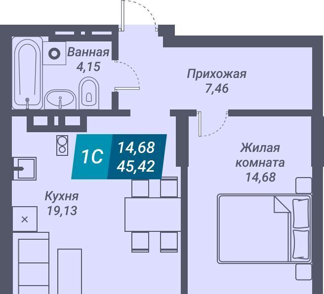 квартира г Новосибирск Берёзовая роща ул Королева 19 фото 2