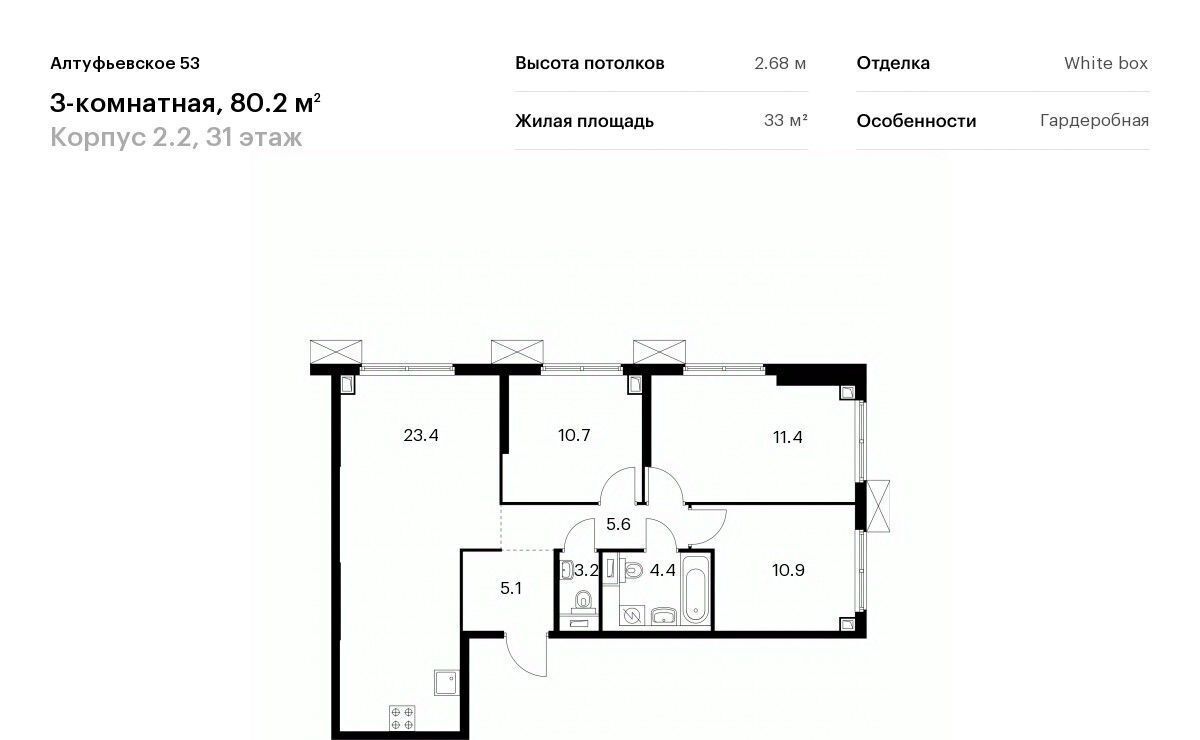 квартира г Москва метро Дегунино ЖК Алтуфьевское 53 2/2 фото 1