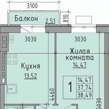 квартира г Волгоград р-н Советский жилой район Долина-2 жилрайон фото 1