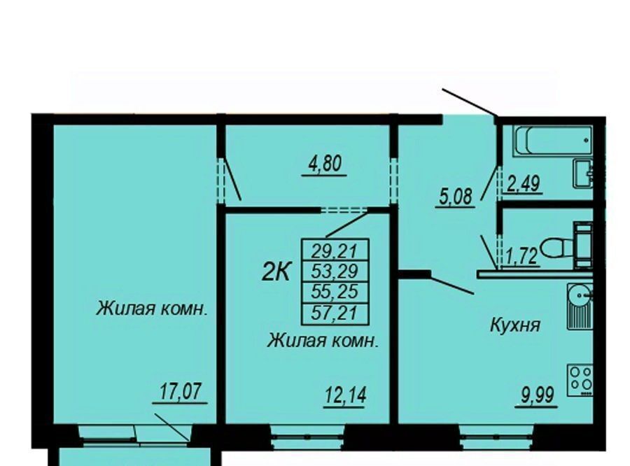 квартира г Хабаровск р-н Индустриальный Южный микрорайон ул Рокоссовского фото 1