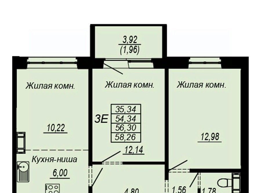 квартира г Хабаровск р-н Индустриальный Южный микрорайон ул Рокоссовского фото 1