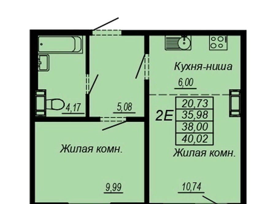 квартира г Хабаровск р-н Индустриальный Южный микрорайон ул Рокоссовского фото 1