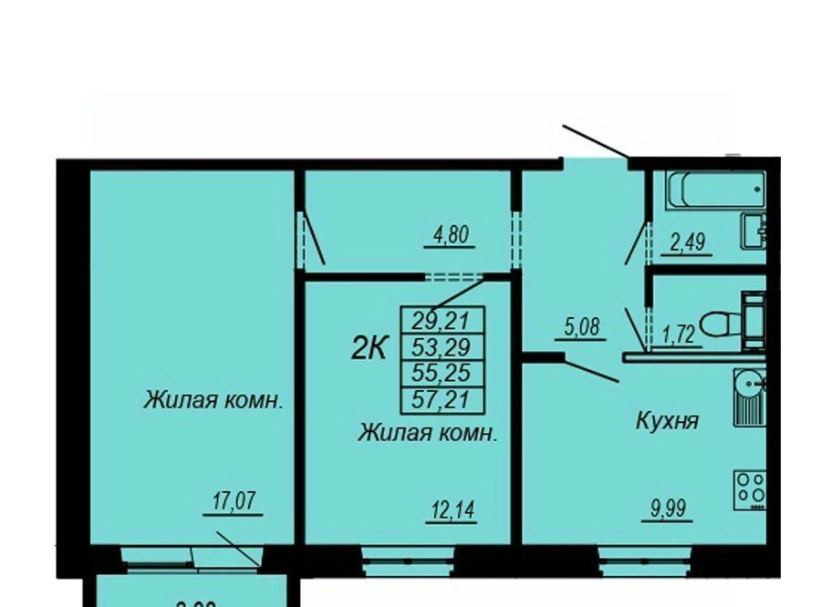 квартира г Хабаровск р-н Индустриальный Южный микрорайон ул Рокоссовского фото 1