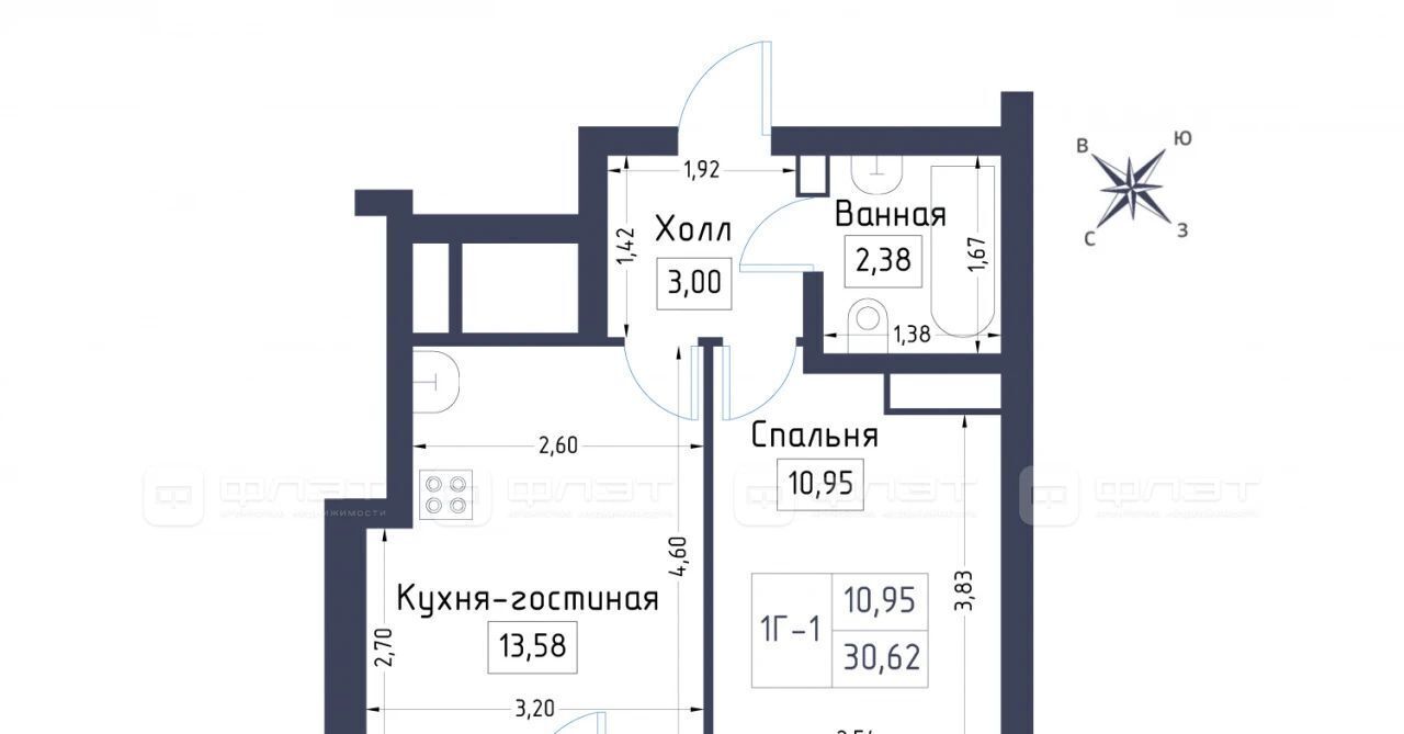 квартира р-н Зеленодольский с Осиново ул Спортивная 7 Осиновское с/пос, Авиастроительная фото 1