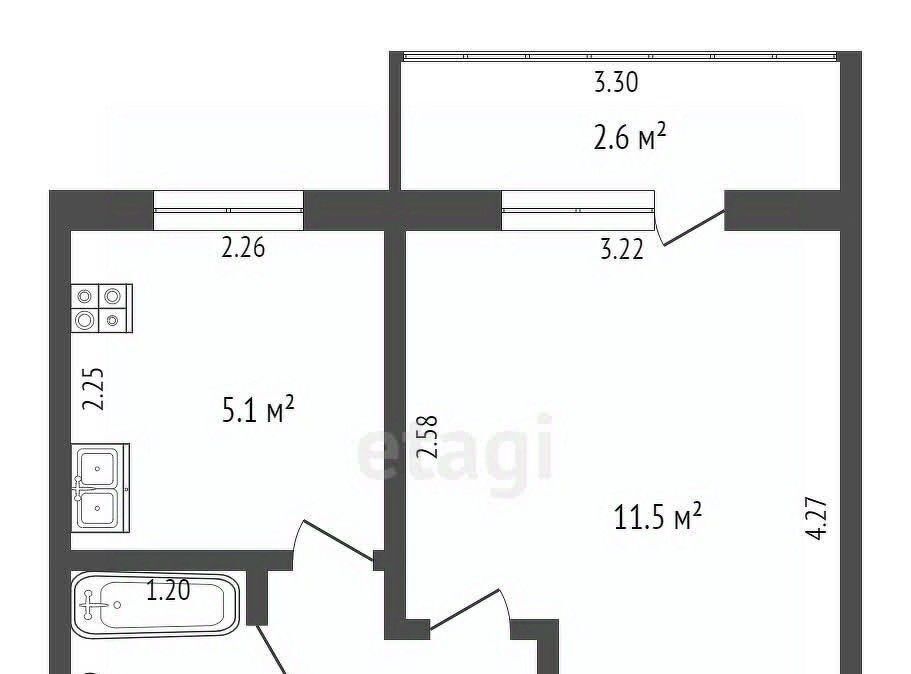 квартира г Якутск ул Кузьмина 16/1 фото 10