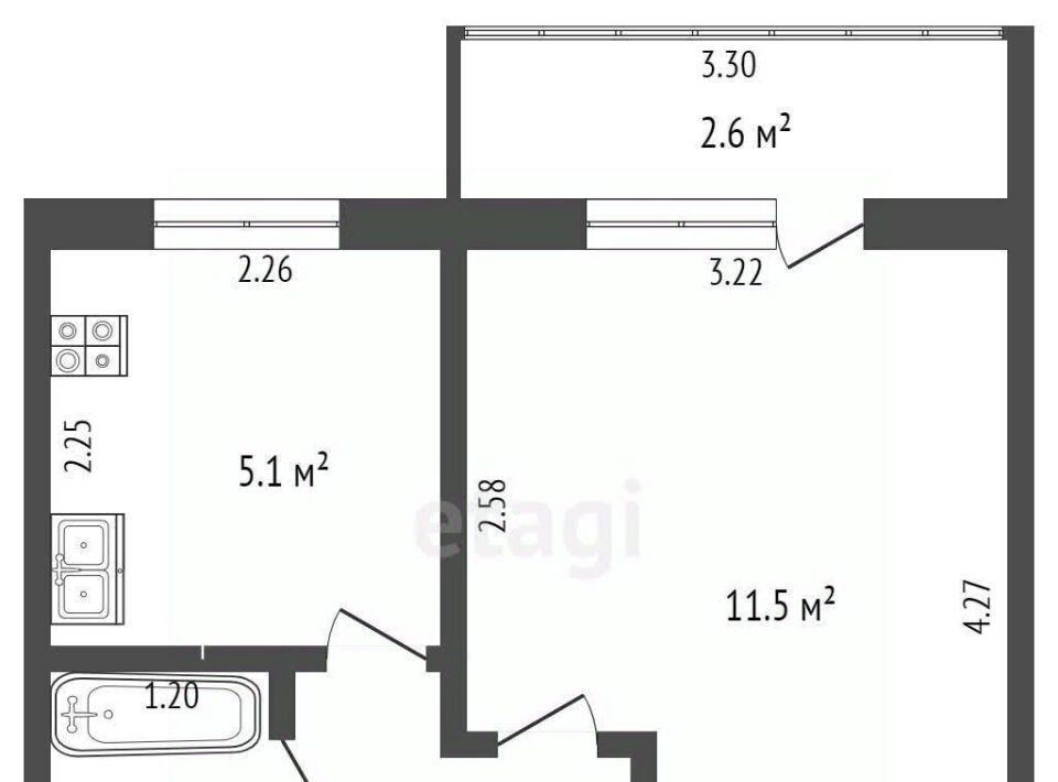 квартира г Якутск ул Кузьмина 16/1 фото 11