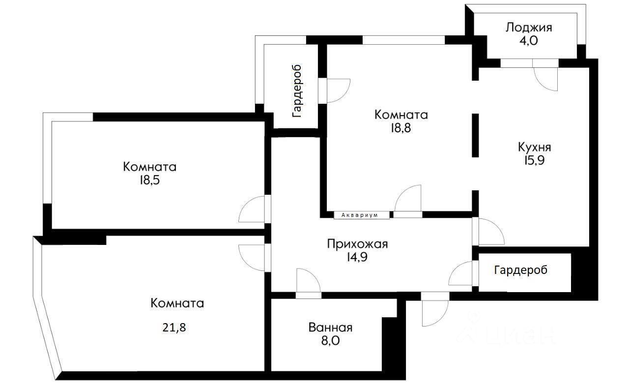 квартира г Краснодар р-н Прикубанский ул им. Достоевского 84/1 фото 3