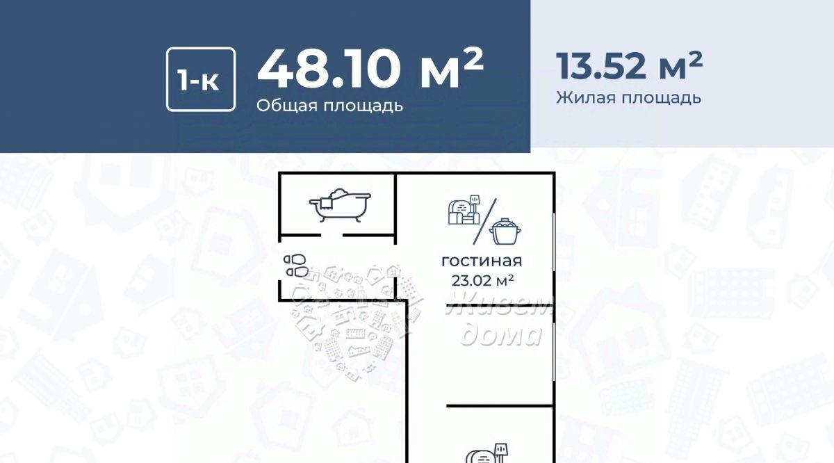 квартира г Волгоград мкр Ангарский р-н Дзержинский ул им. Полоненко 4 фото 2