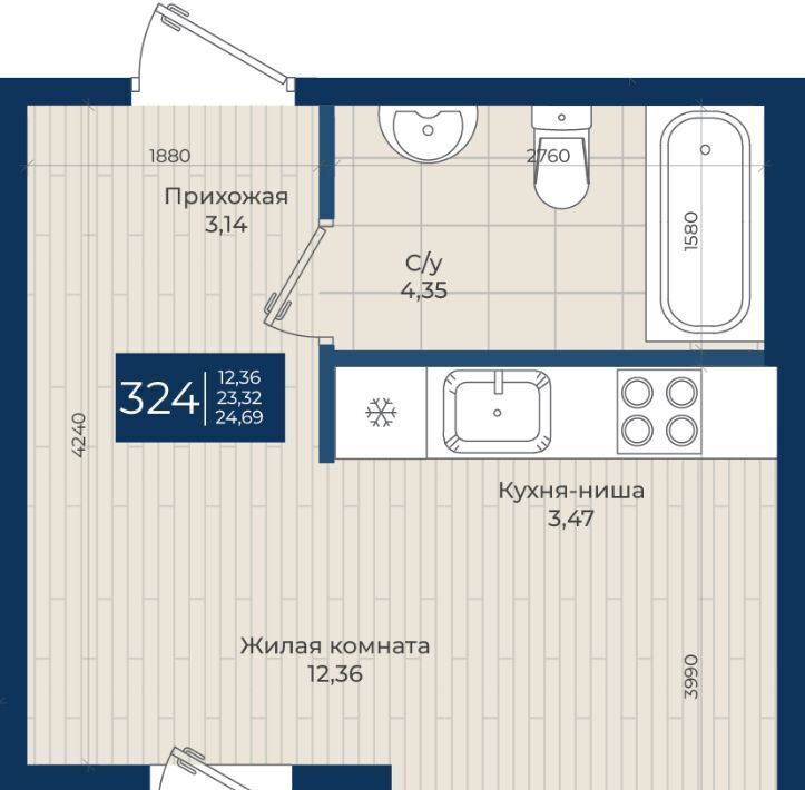 квартира р-н Ломоносовский п Аннино Новоселье городской поселок, Проспект Ветеранов фото 2