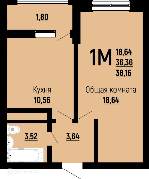 квартира г Краснодар р-н Прикубанский ул Заполярная 39к/1 муниципальное образование Краснодар фото 1