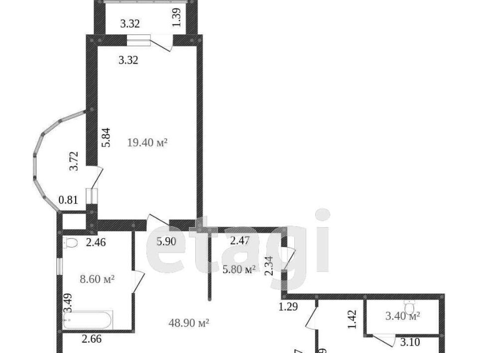 квартира г Нефтеюганск мкр 16-й 35 фото 25