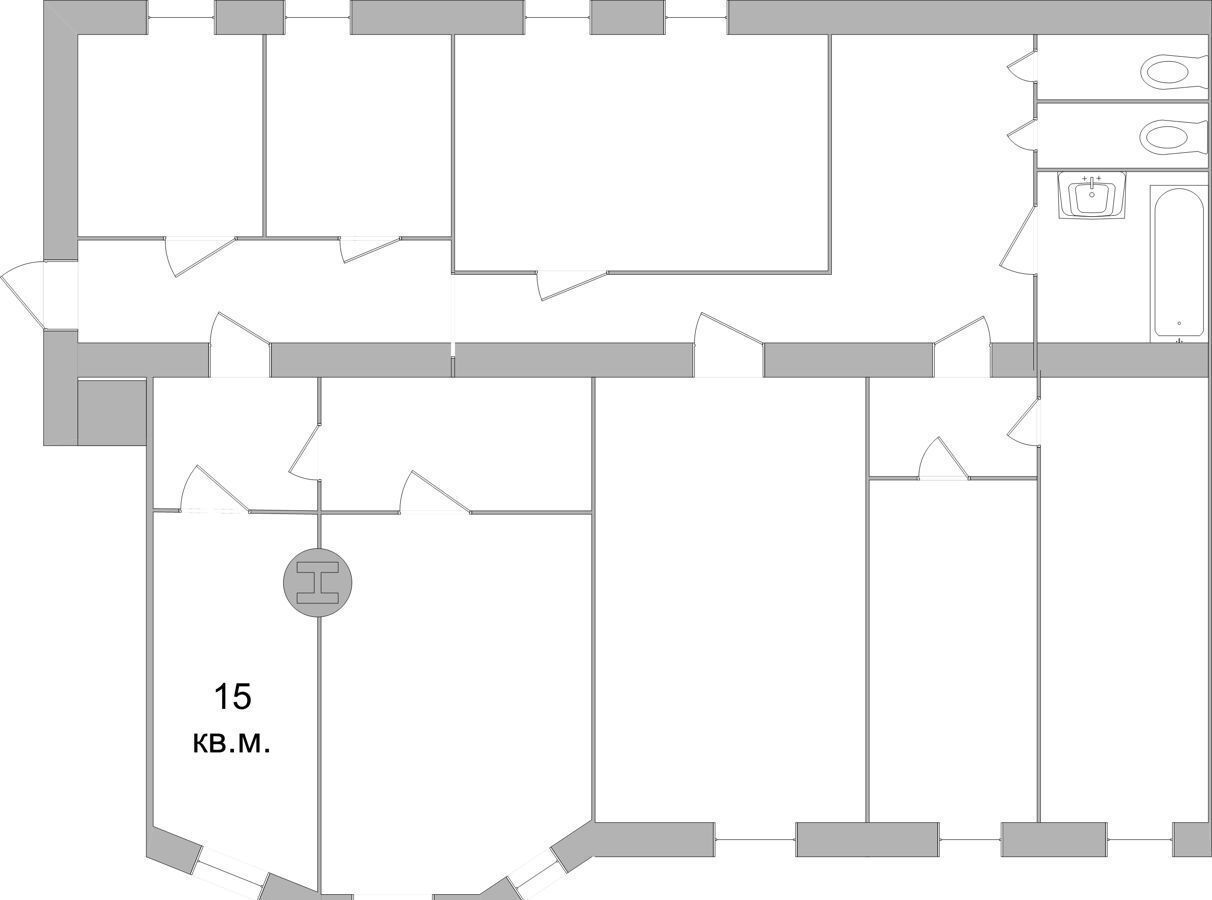 комната г Санкт-Петербург метро Петроградская пр-кт Каменноостровский 26/28 фото 17