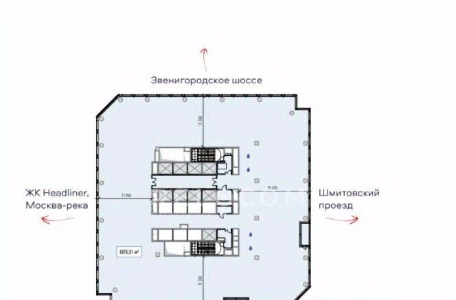 офис г Москва ММДЦ Москва-Сити проезд Шмитовский 37 муниципальный округ Пресненский фото 1