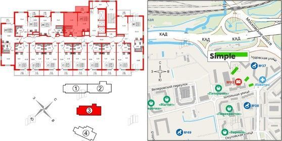 квартира г Санкт-Петербург п Шушары пр-кт Новгородский 2к/3 Пушкинский район фото 2