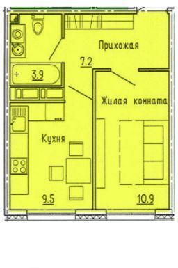 квартира г Пенза р-н Октябрьский ул Яшиной 10 фото 7