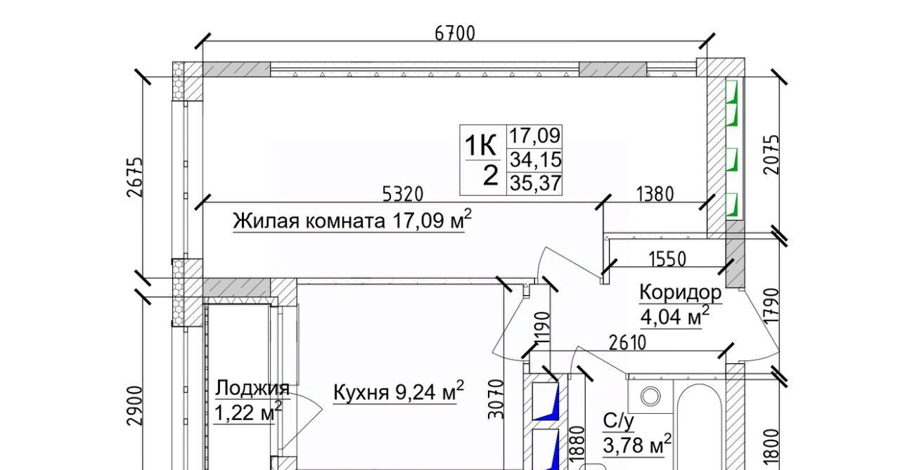 квартира г Кемерово р-н Заводский 15-й микрорайон Южный фото 4