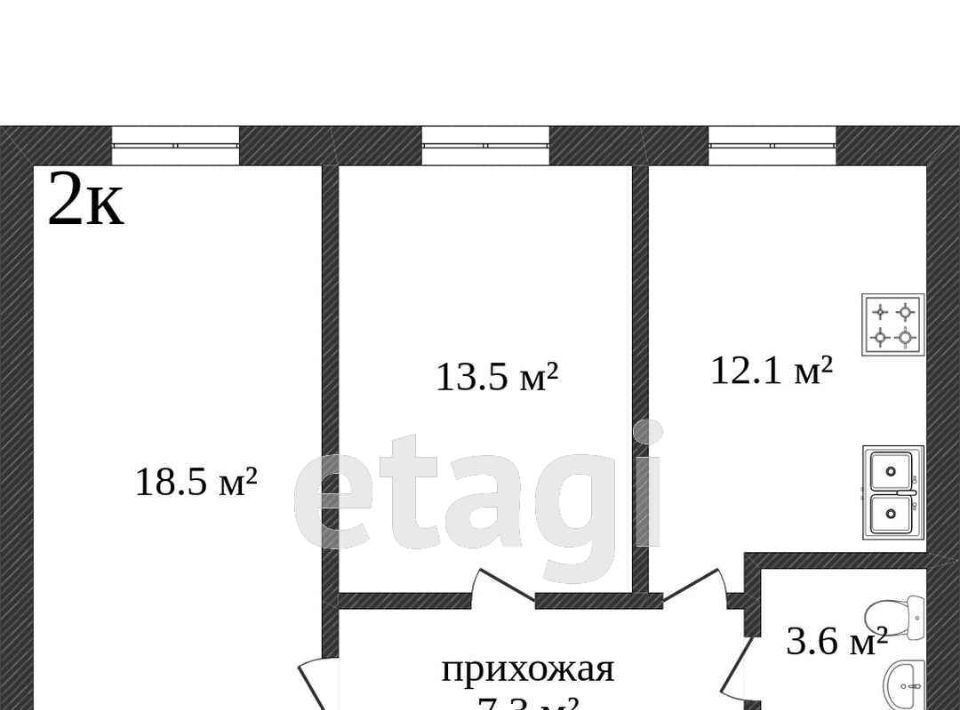 квартира г Калуга р-н Ленинский ул Георгия Амелина 14 фото 14