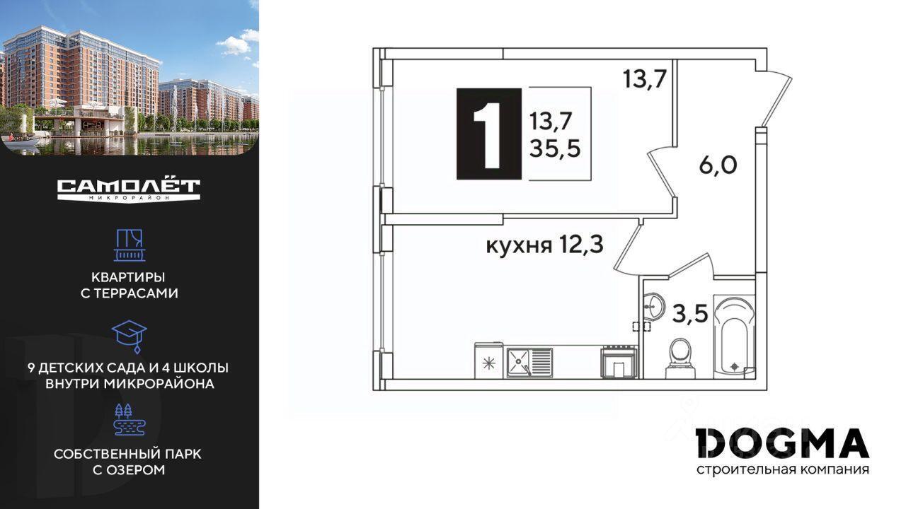 квартира г Краснодар р-н Прикубанский ул Южная фото 1