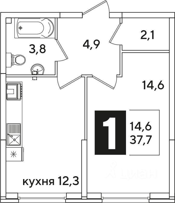 квартира г Краснодар р-н Прикубанский ул Южная фото 1