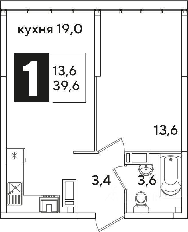 квартира г Краснодар р-н Прикубанский ул им. Ивана Беличенко 95 ЖК «Самолет» фото 2