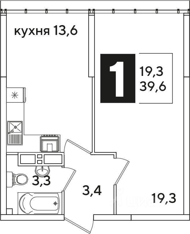 квартира г Краснодар р-н Прикубанский ул им. Ивана Беличенко 95 ЖК «Самолет» фото 2