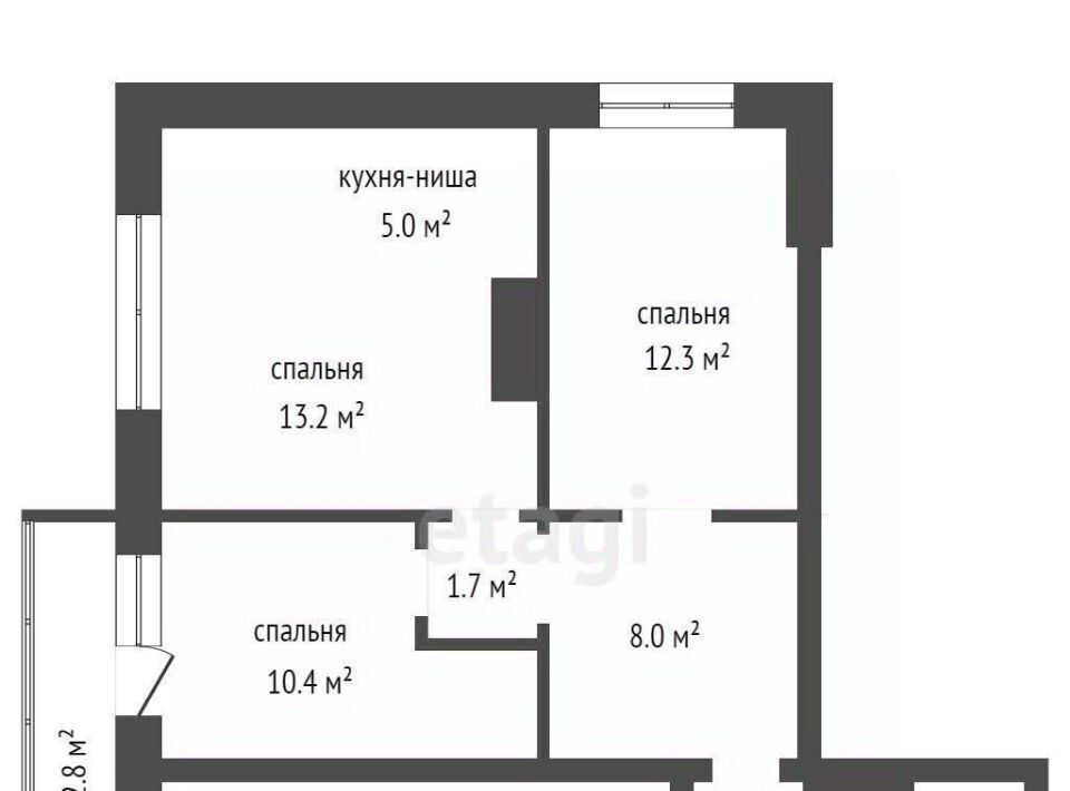 квартира г Красноярск р-н Центральный ул Дубровинского 3 фото 2