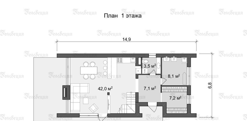 дом р-н Заокский с Яковлево ул Арау 5 Малаховское муниципальное образование фото 8