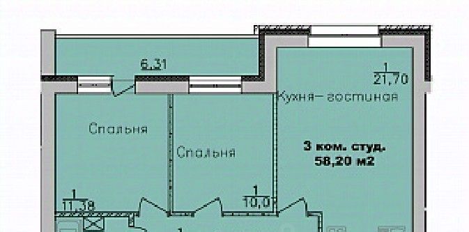 квартира г Новосибирск метро Площадь Гарина-Михайловского ул Романтиков 26 микрорайон «Дивногорский» фото 1