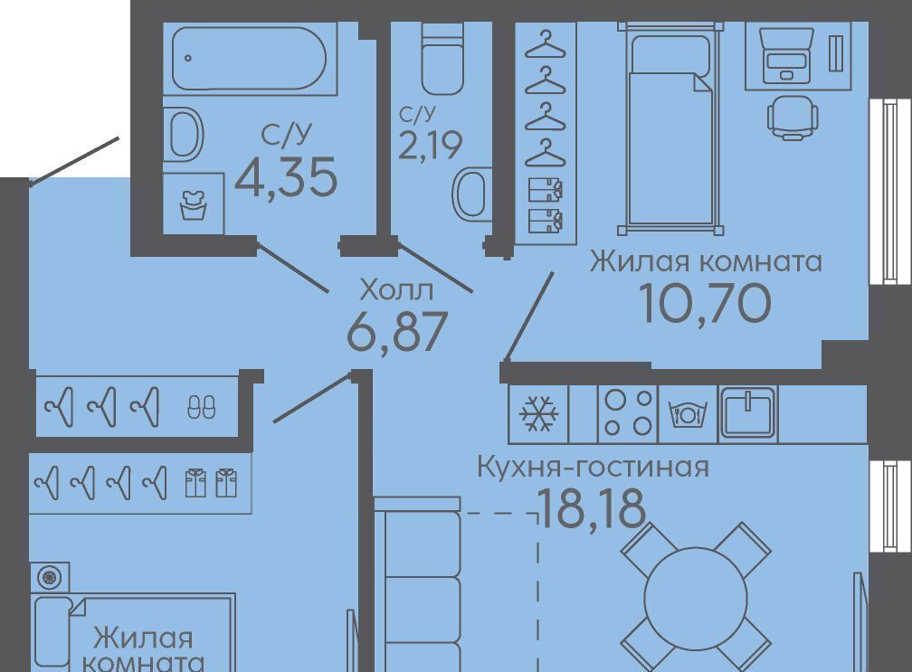 квартира г Екатеринбург микрорайон Новокольцовский Ботаническая Новокольцовский жилой комплекс фото 1