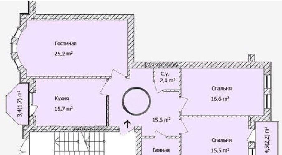 квартира г Калининград р-н Ленинградский ул Тельмана 20б фото 25