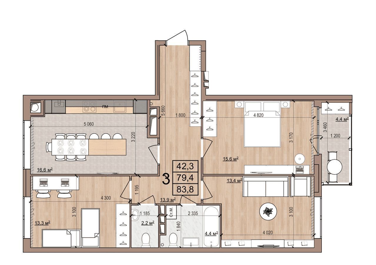 квартира г Рязань р-н Московский ул Медицинская 5 корп. 2 фото 1