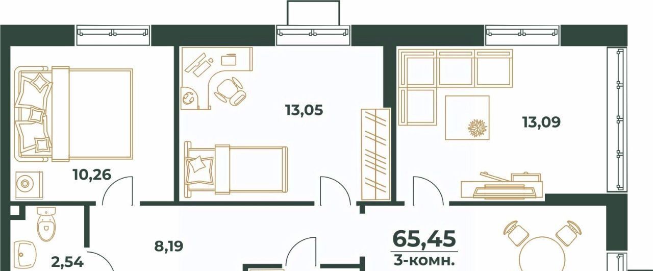 квартира г Хабаровск р-н Индустриальный Южный микрорайон ул Малиновского фото 1