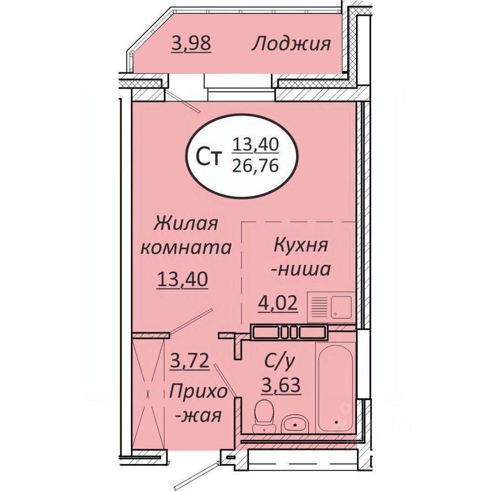 квартира г Новосибирск р-н Октябрьский ул Добролюбова 100/1 фото 1