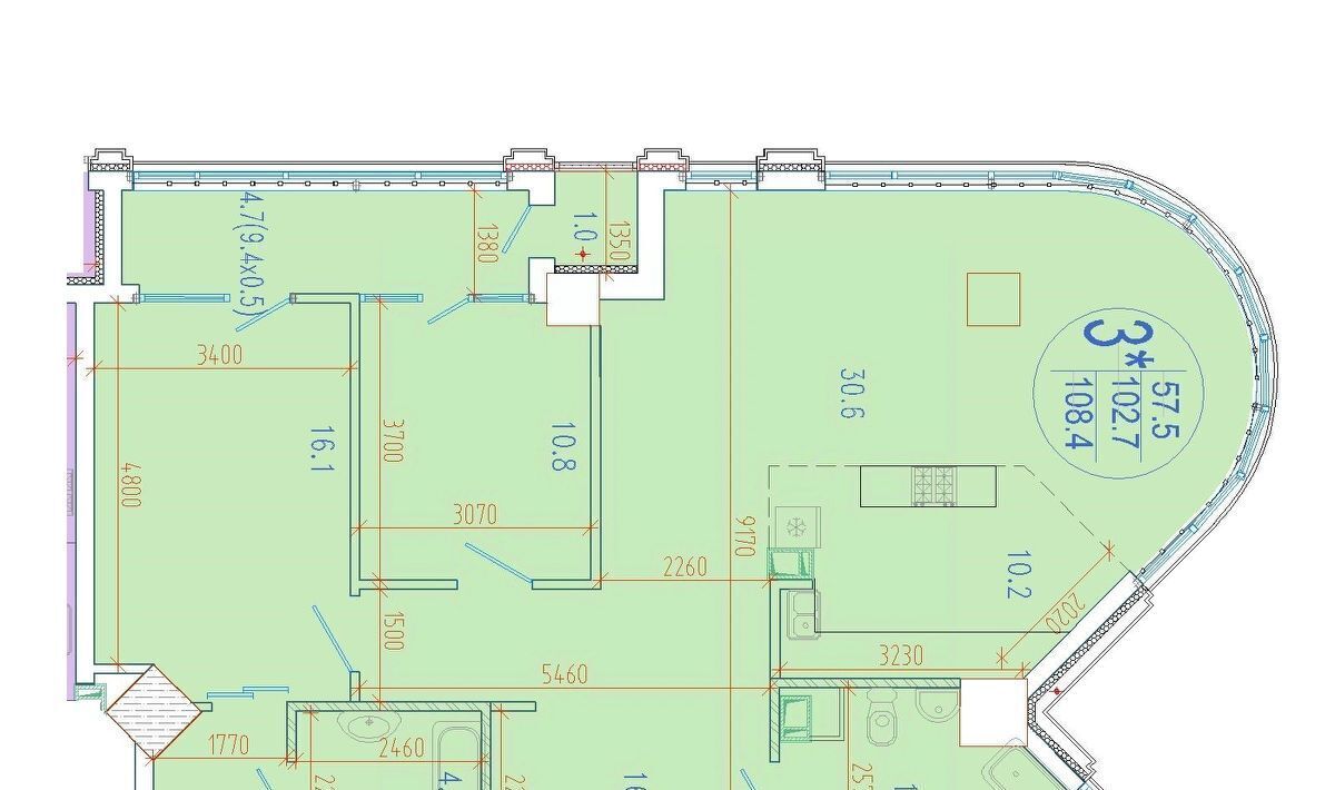 квартира г Краснодар р-н Прикубанский ул им. 40-летия Победы 33г фото 1