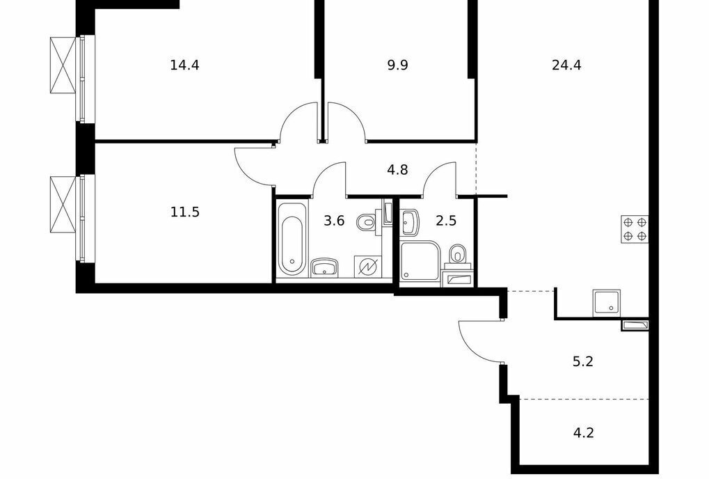 квартира г Москва метро Красный строитель ул Дорожная 46к/5 фото 1