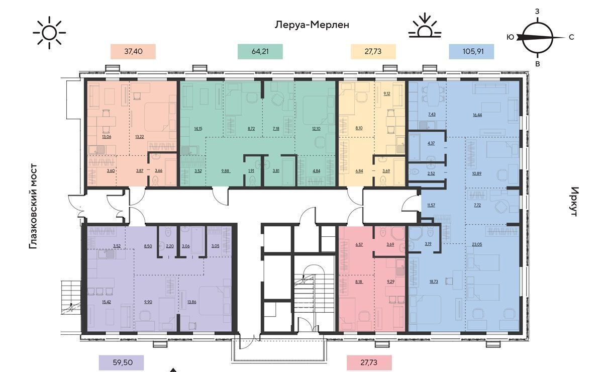 квартира г Иркутск р-н Свердловский ул Набережная Иркута 23 фото 2