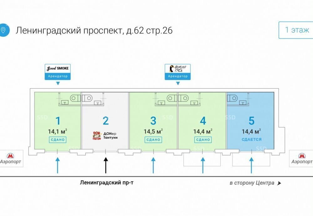 торговое помещение г Москва метро Аэропорт пр-кт Ленинградский 62с/26 фото 6